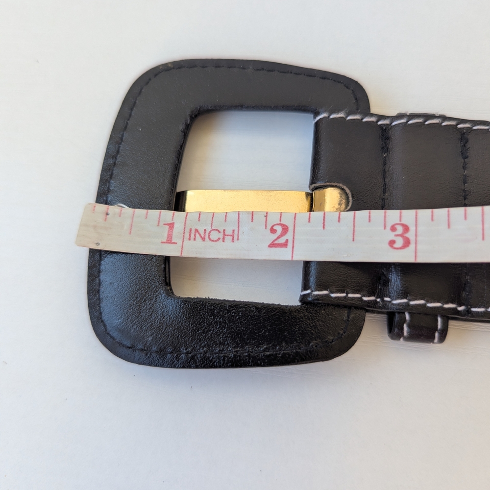 Escada Vintage wide leather belt from the 1980s, known for its distinctive "Roll - Picture 11 of 11